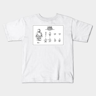 Lego Toy Figurine Patent Drawing - B Kids T-Shirt